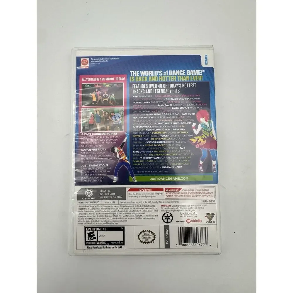 Just Dance 3 - Nintendo Wii 2011 Video Game Manual Disc Included